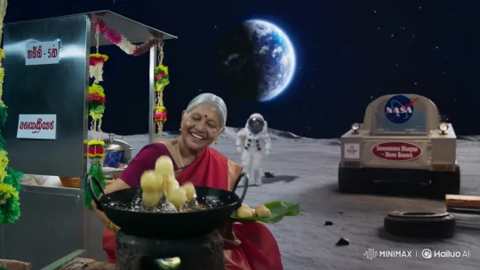 Tamil Grandma Sells Vadas to Astronaut on the Moon – AI Generated Video | Hailuo AI