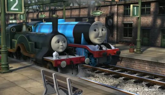 Engines Emily and Gordon Cheer Up Fans at Knapford Station – AI Generated Video | Hailuo AI