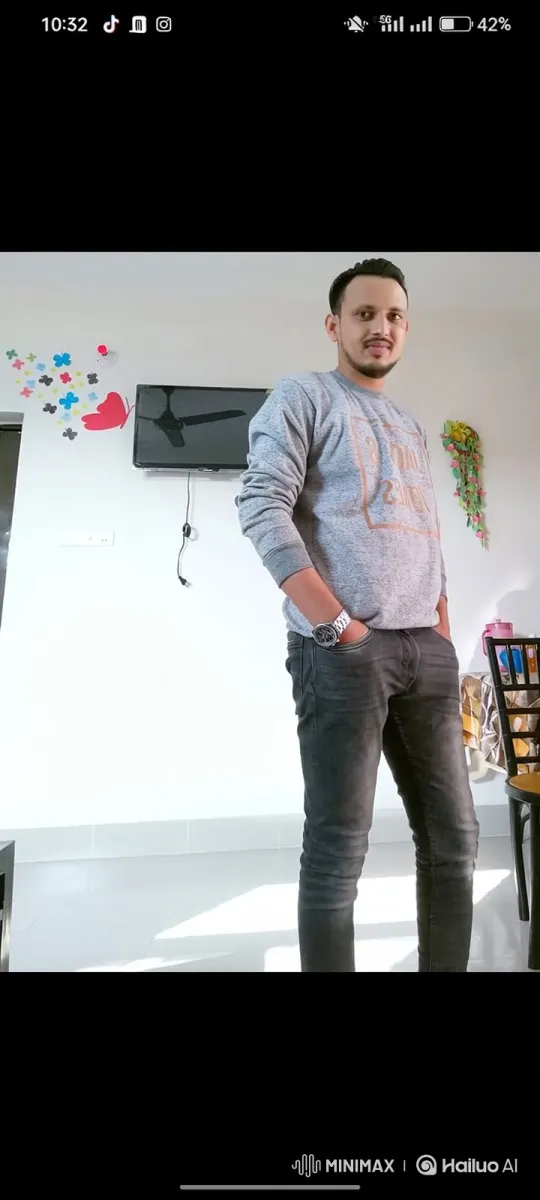 Man Greeting with a Wave in a Bright Room – AI Generated Video | Hailuo AI