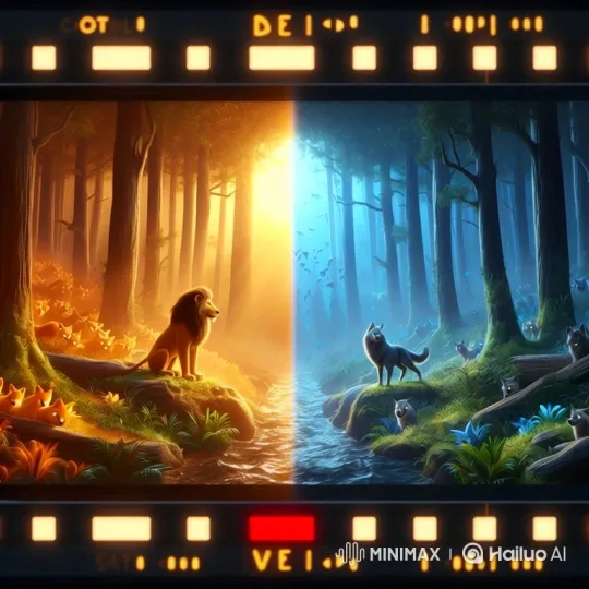 3D Animated Tale of Lion and Wolf's Forest Domains – AI Generated Video | Hailuo AI