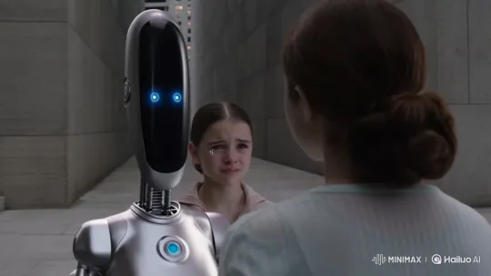 Robot's Tear Sparks Human Emotion in Dystopian Future – AI Generated Video | Hailuo AI