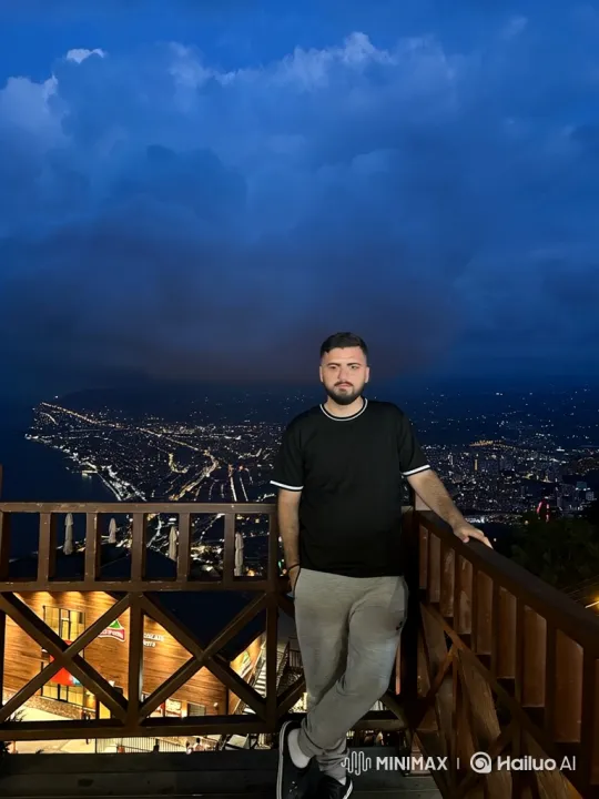 Young Man Detained by Police on Balcony at Night – AI Generated Video | Hailuo AI