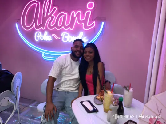 Family Moment at Akari Poke Bowls Cafe – AI Generated Video | Hailuo AI