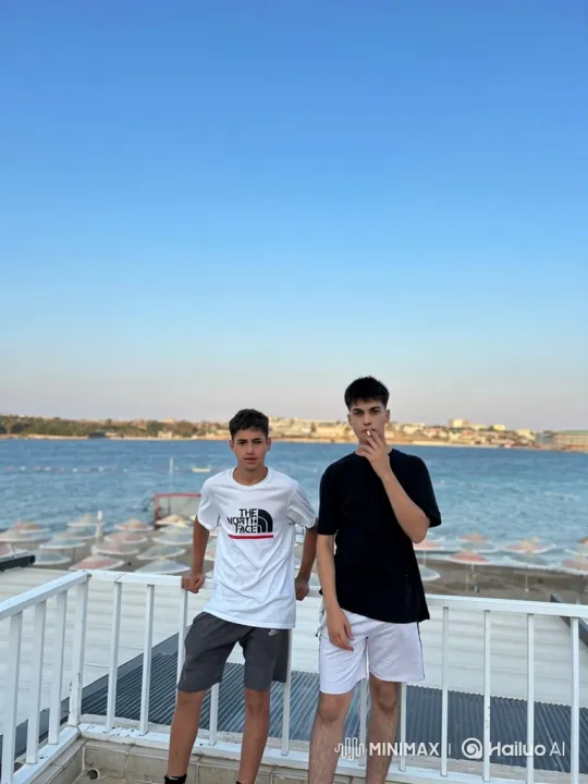 Young Men Detained by Police on Balcony with Sea View – AI Generated Video | Hailuo AI