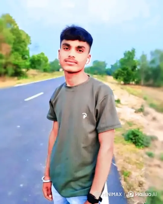 Tranquil Roadside Portrait of a Young Man – AI Generated Video | Hailuo AI