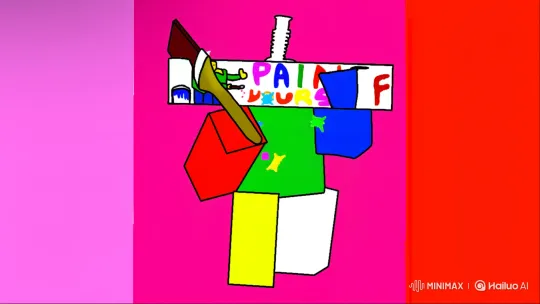 Abstract Art Creation and Blocky Gun Assembly – AI Generated Video | Hailuo AI