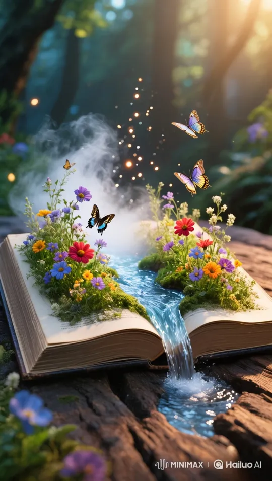 Enchanted Book: A Magical Landscape Comes Alive – AI Generated Video | Hailuo AI
