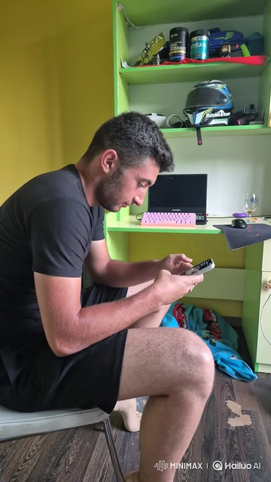Young Man Surprised and Handcuffed by Police in His Room – AI Generated Video | Hailuo AI