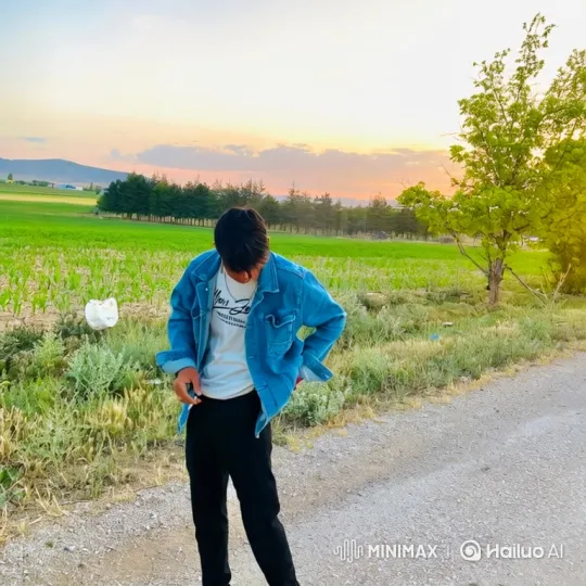 Young Man Detained by Police on Countryside Road – AI Generated Video | Hailuo AI