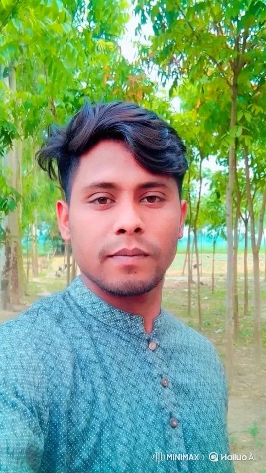Young Man's Gentle Smile in Sunlit Grove – AI Generated Video | Hailuo AI