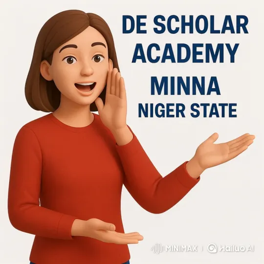 Avatar Demonstrates Movement in Front of DE SCHOLAR V.ACADEMY MINNA – AI Generated Video | Hailuo AI
