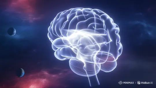 Cosmic Brain Transforms Reality in Abstract Video Clip – AI Generated Video | Hailuo AI
