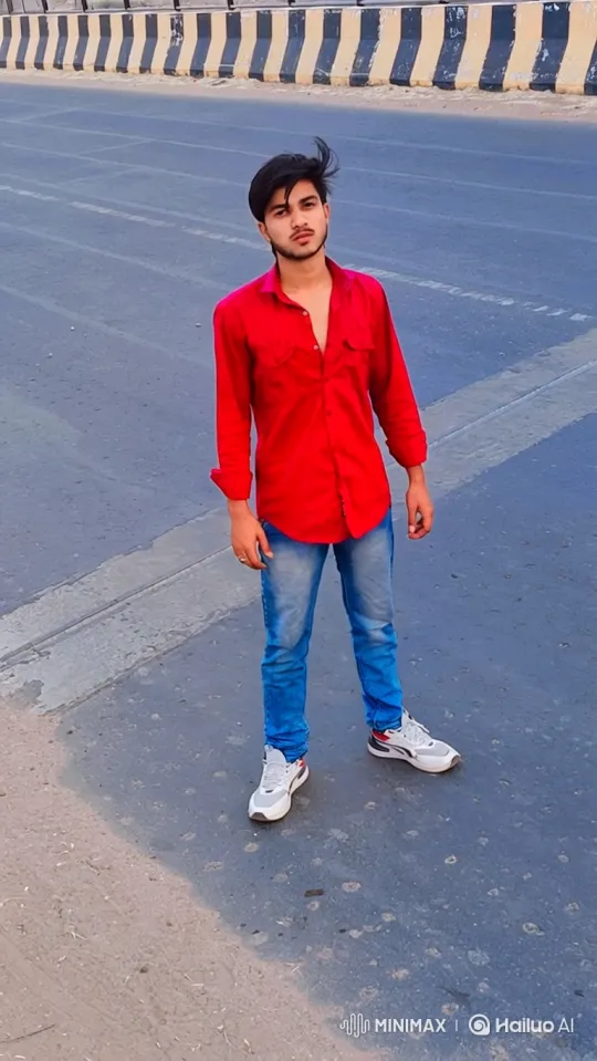 Young Man Reflects in Gentle Breeze on Empty Road – AI Generated Video | Hailuo AI