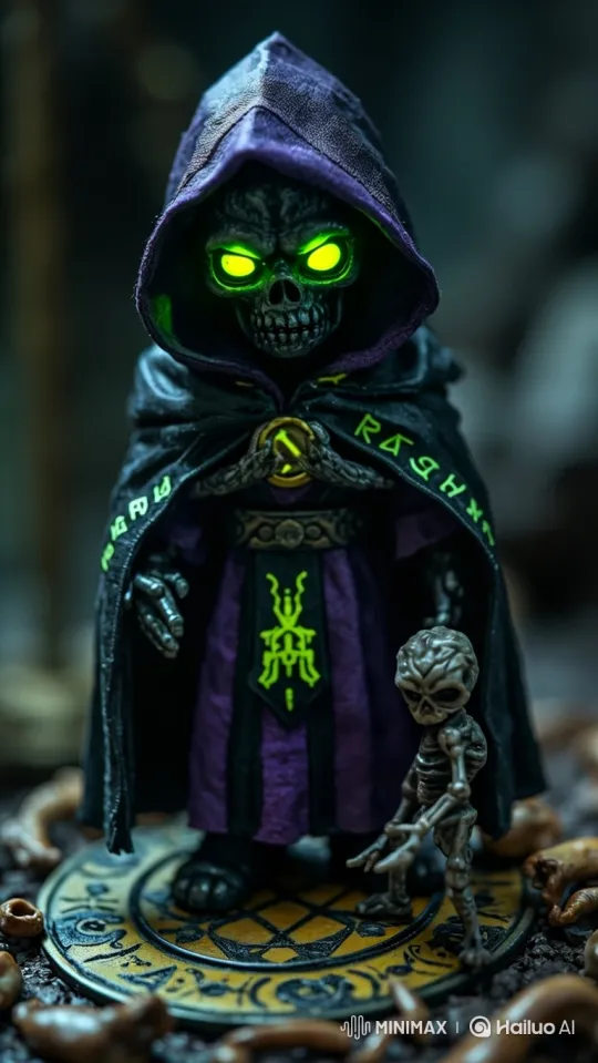 Transformation of a Skeletal Sorcerer: From Two to Six Arms – AI Generated Video | Hailuo AI