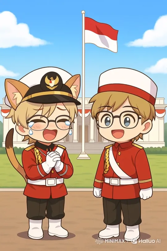 Indonesian Youths Embrace National Pride at Ceremony – AI Generated Video | Hailuo AI