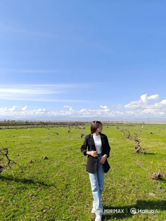 Young Woman in Field, Man Arrested by Police – AI Generated Video | Hailuo AI