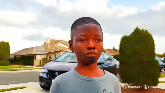 Young Boy's Journey with Protective Guardian – AI Generated Video | Hailuo AI