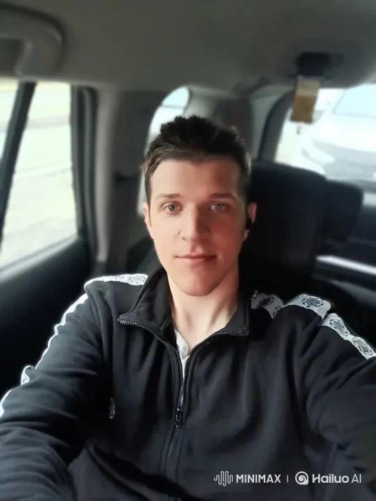 Young Man Lights Cigarette with Handgun in Car – AI Generated Video | Hailuo AI