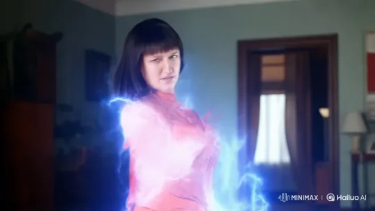 Woman Transforms into Armored Figure Amidst Electric Storm – AI Generated Video | Hailuo AI