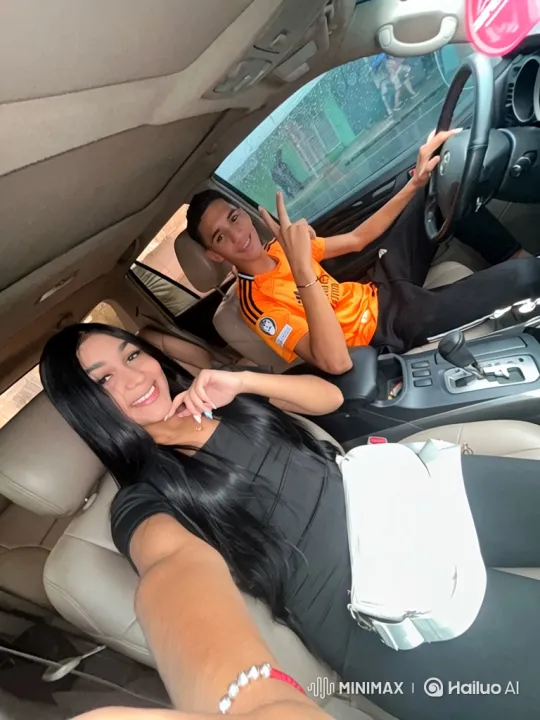 Young Family Shares Joyful Moment in Rainy Car – AI Generated Video | Hailuo AI