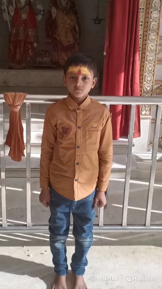Young Boy Meets Narendra Modi at Temple – AI Generated Video | Hailuo AI