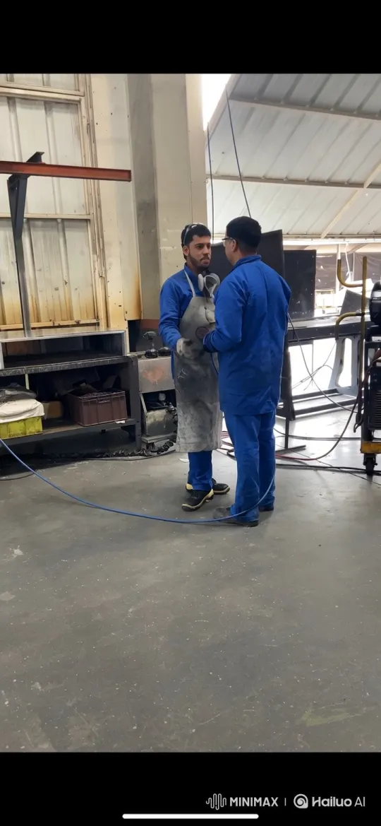 Intimate Moment Between Two Men in Workshop – AI Generated Video | Hailuo AI