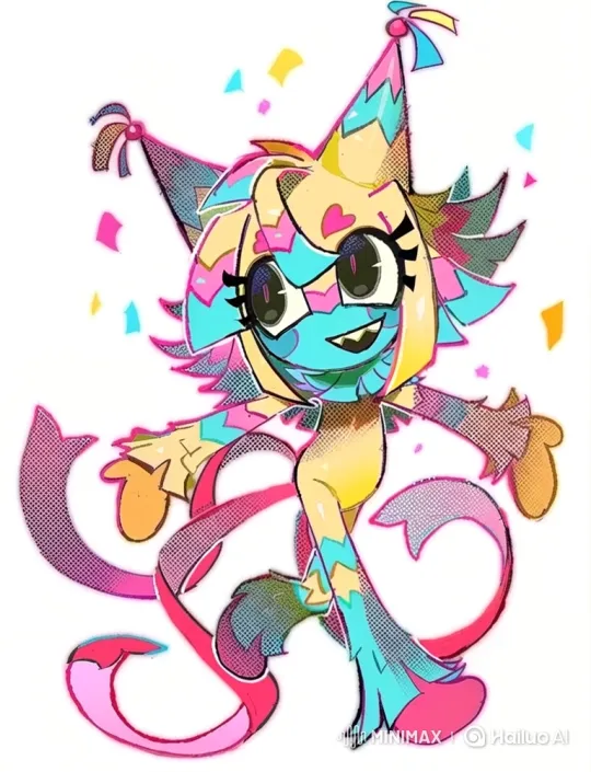 Animated Piñata Character Joyfully Dances, Then Shatters into Candy – AI Generated Video | Hailuo AI