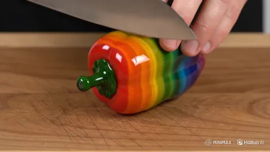 Rainbow Pepper: A Colorful Culinary Delight – AI Generated Video | Hailuo AI