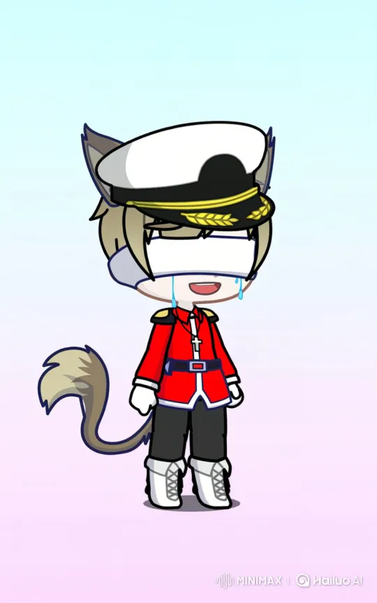 Gacha Captain Crying Joyfully with Strobe Effects – AI Generated Video | Hailuo AI