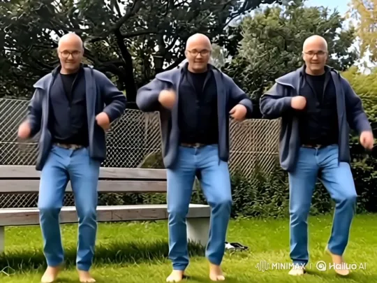 Synchronized Dance Transforms Men into Big Cats – AI Generated Video | Hailuo AI