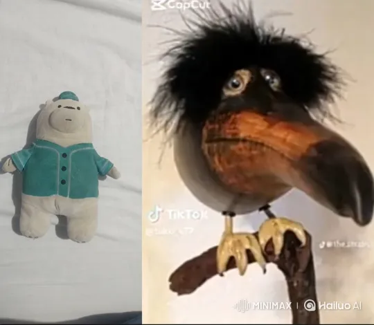 Animatronic Bear and Bird Sculpture Battle in Space – AI Generated Video | Hailuo AI