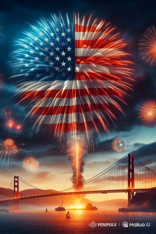 American Icon Fireworks: A Patriotic Spectacle – AI Generated Video | Hailuo AI