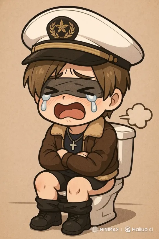 Cartoon Man Experiences Relief on Toilet – AI Generated Video | Hailuo AI