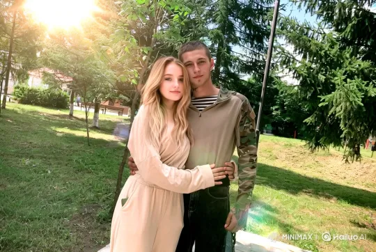 Family Embrace Captured on Video in Park Setting – AI Generated Video | Hailuo AI