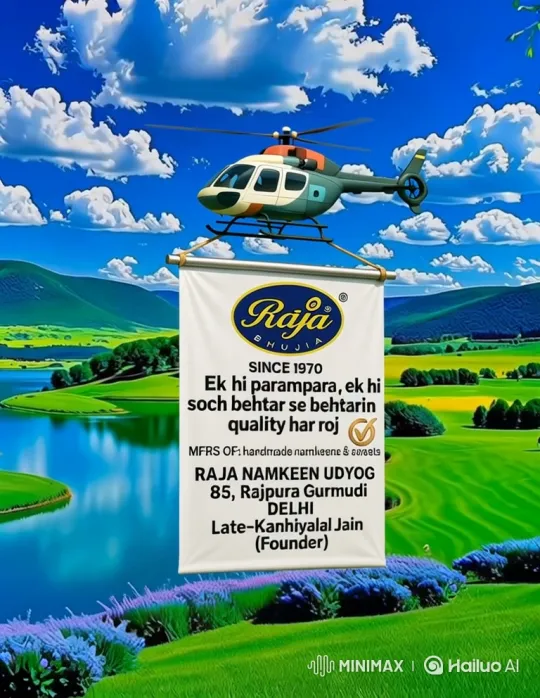 Helicopter Lifts Off with Swaying Banner Over Serene Landscape – AI Generated Video | Hailuo AI