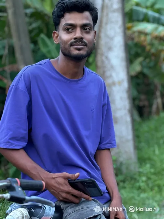 Young Man in Greenery Contemplates, Smiles at Camera – AI Generated Video | Hailuo AI