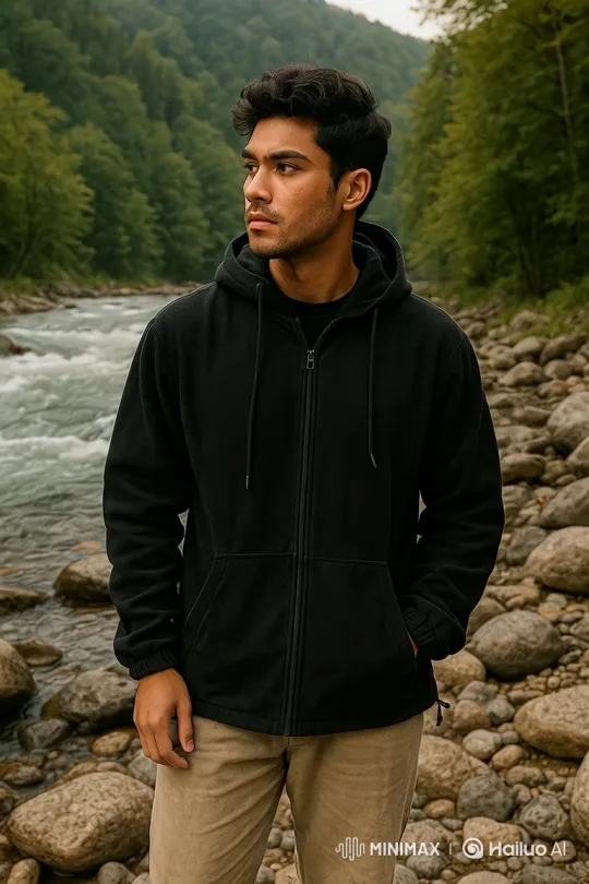 Young Man Enjoying Scenic Riverbank Walk – AI Generated Video | Hailuo AI