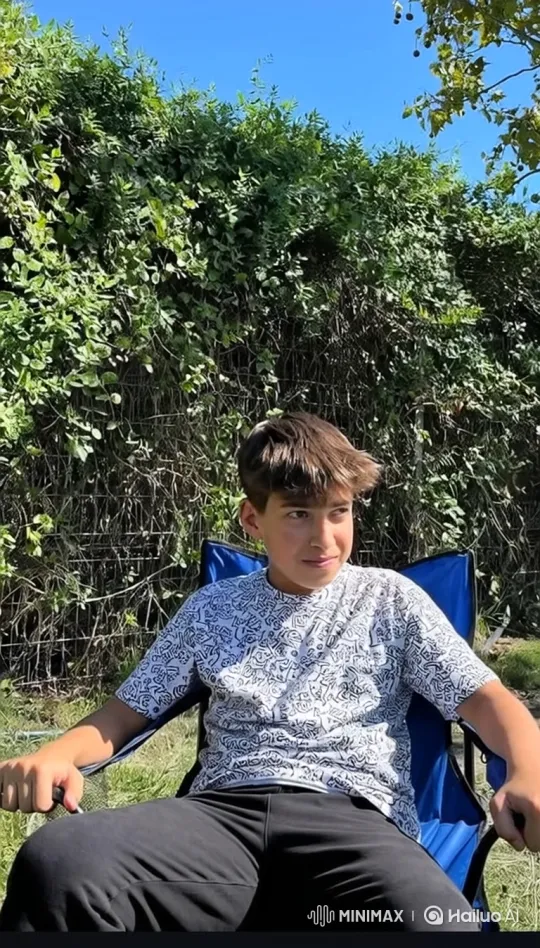 Young Boy Gently Detained by Police in Backyard – AI Generated Video | Hailuo AI