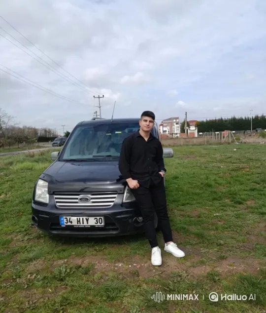 Young Man Surprised by Police at Van in Field – AI Generated Video | Hailuo AI