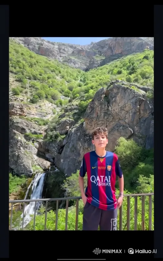 Teenage Boy and Girl Embrace Little Girl in Mountain Setting – AI Generated Video | Hailuo AI