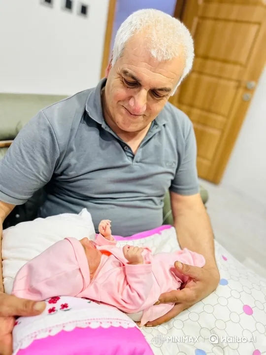 Grandfather Cherishes Newborn Grandchild – AI Generated Video | Hailuo AI