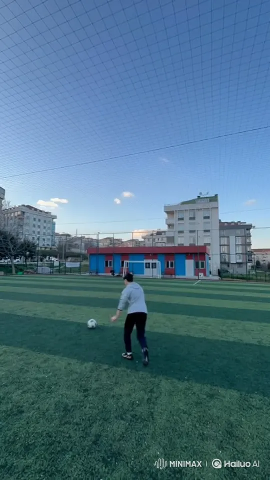 Player Scores Spectacular Goal on Artificial Turf – AI Generated Video | Hailuo AI