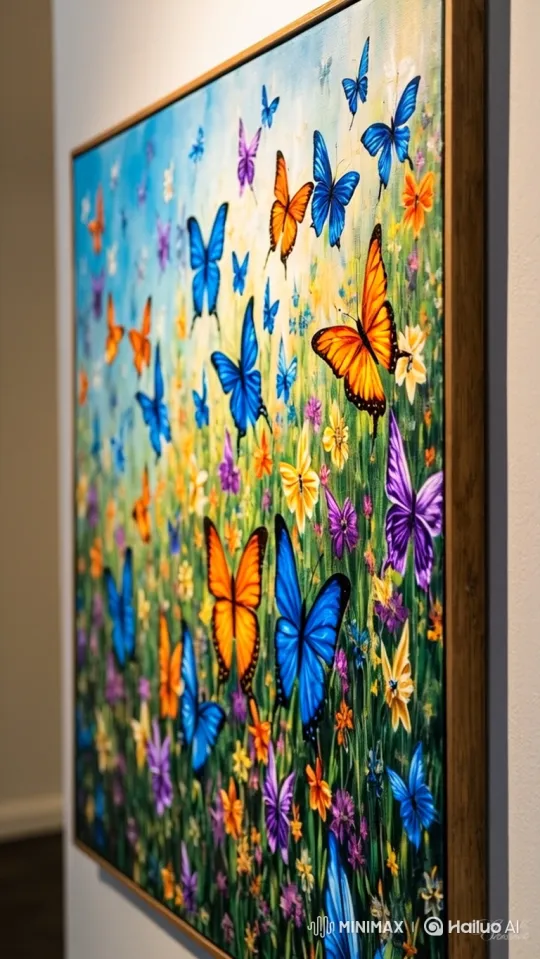 Girl Brings Painted Butterflies to Life – AI Generated Video | Hailuo AI