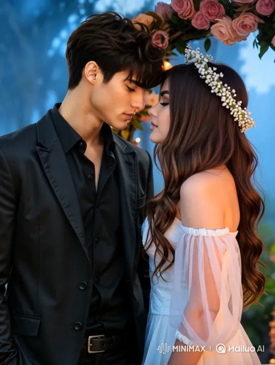 Young Couple Shares Intimate Kiss in Enchanted Woodland Setting – AI Generated Video | Hailuo AI