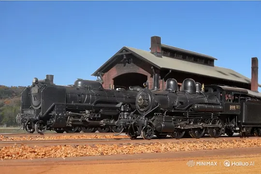 Classic Steam Locomotive Awakening and Movement – AI Generated Video | Hailuo AI
