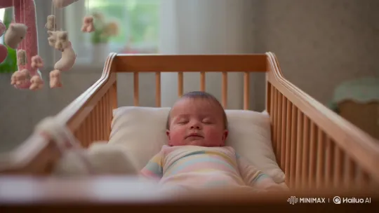 Baby Joyfully Dancing in Cozy Nursery – AI Generated Video | Hailuo AI