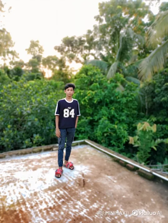Boy on Rooftop Captured in Digital Frame – AI Generated Video | Hailuo AI