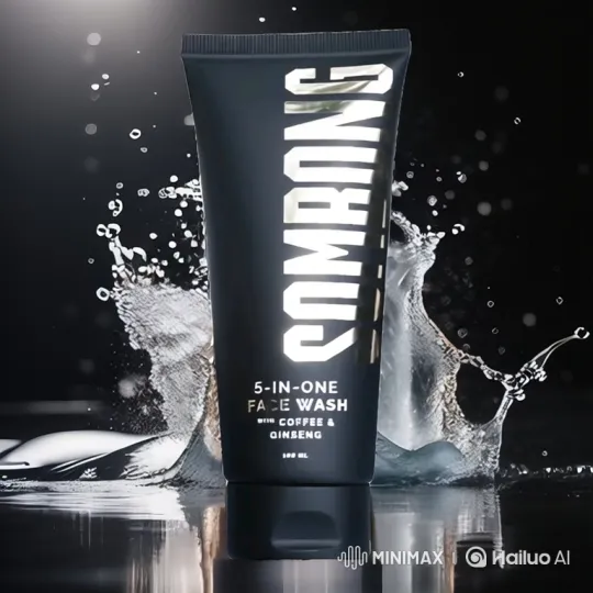 SOMBONG Face Wash: Slow-Motion Water Dance – AI Generated Video | Hailuo AI