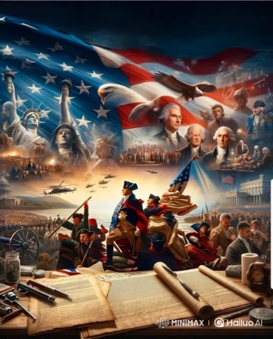 Patriotic Montage Celebrating Founding Fathers and National Unity – AI Generated Video | Hailuo AI