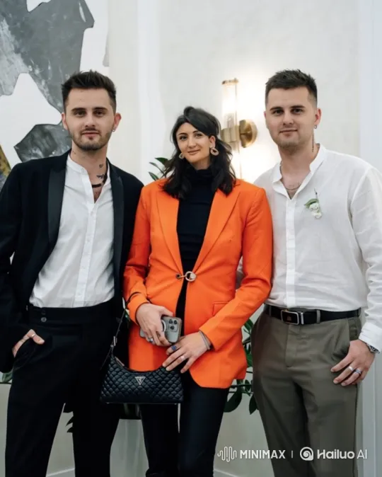 Modern Interior Portrait of Three Individuals – AI Generated Video | Hailuo AI
